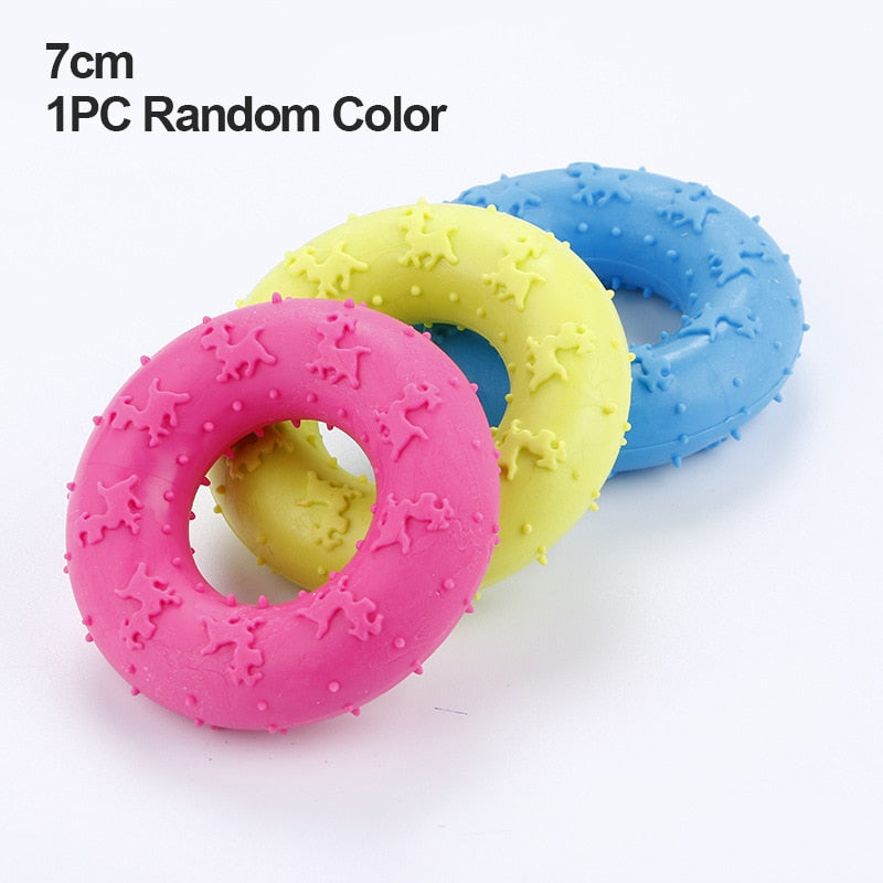 1PCS Rubber Chew Toy for Small Dogs - Teeth Cleaning & Training Pet Toy