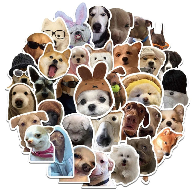 10/30/50 Pieces Dog Life Meme Sticker PVC Waterproof Aesthetic Diary Laptop Sketchbook Stickers