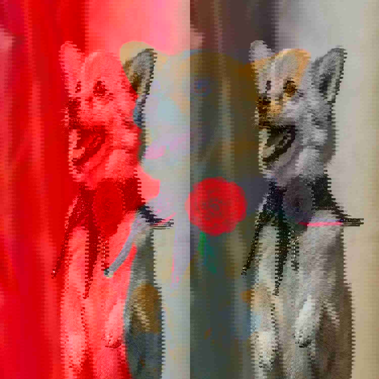 LUTER 4Pcs Multicolored Pet Collar Flowers - Detachable Floral Accessories for Dogs and Cats