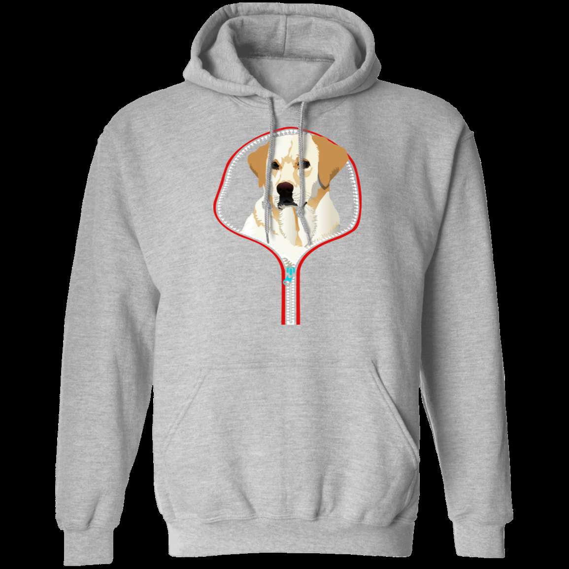 LABRADOR RETRIEVER ZIP-DOWN LADIES Pullover Hoodie - 8 oz, Unisex Sizing, Digital Print