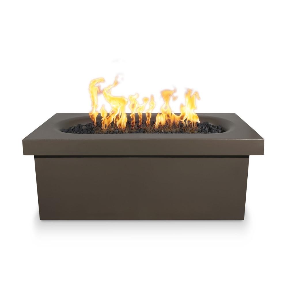 Top Fires Ramona 60-Inch Rectangular GFRC Gas Fire Pit Table - Electronic Ignition