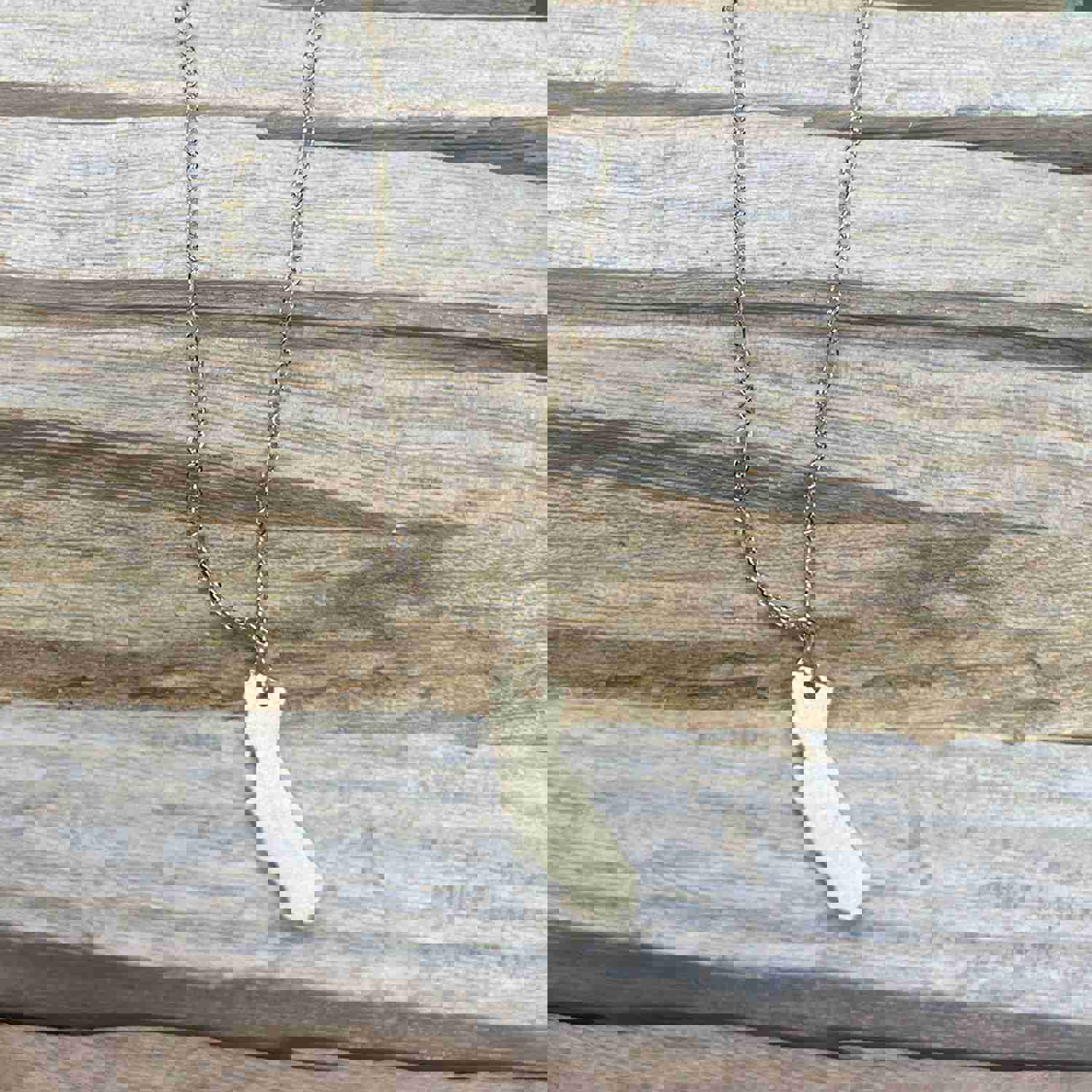 Kailifornia Necklace - Gold Filled Chain with California State Charm