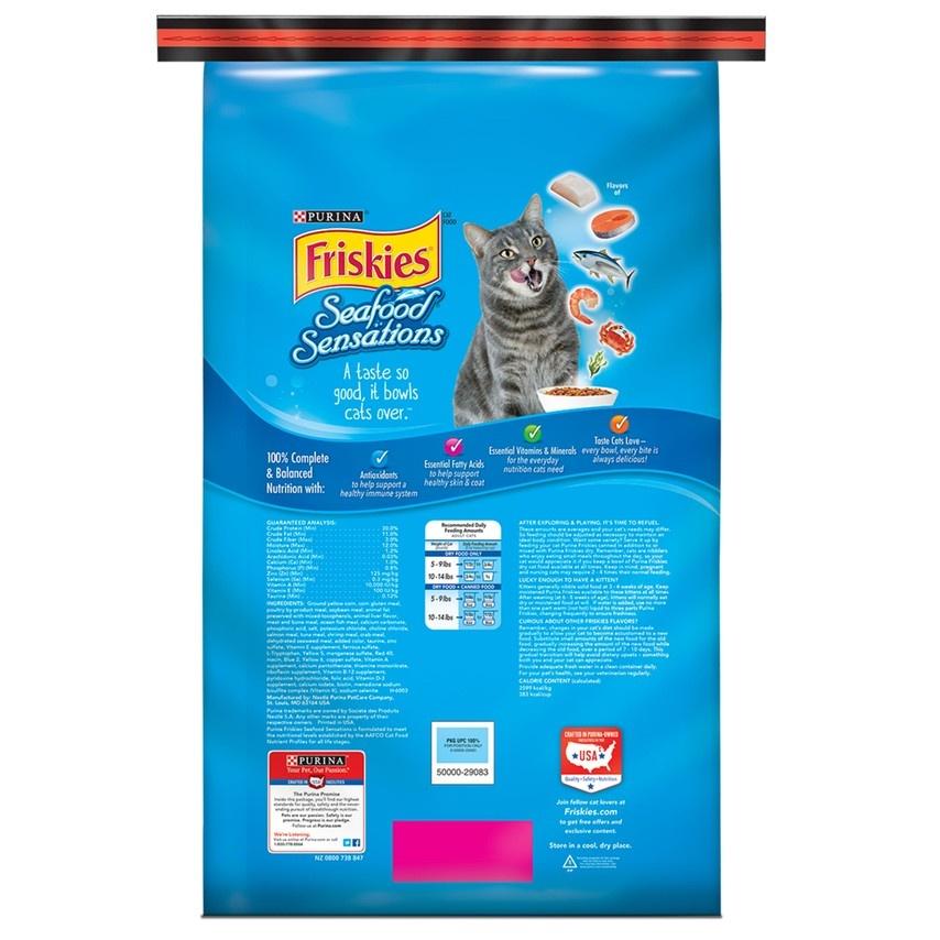 Friskies Seafood Sensations Dry Cat Food - Delicious Ocean Flavors