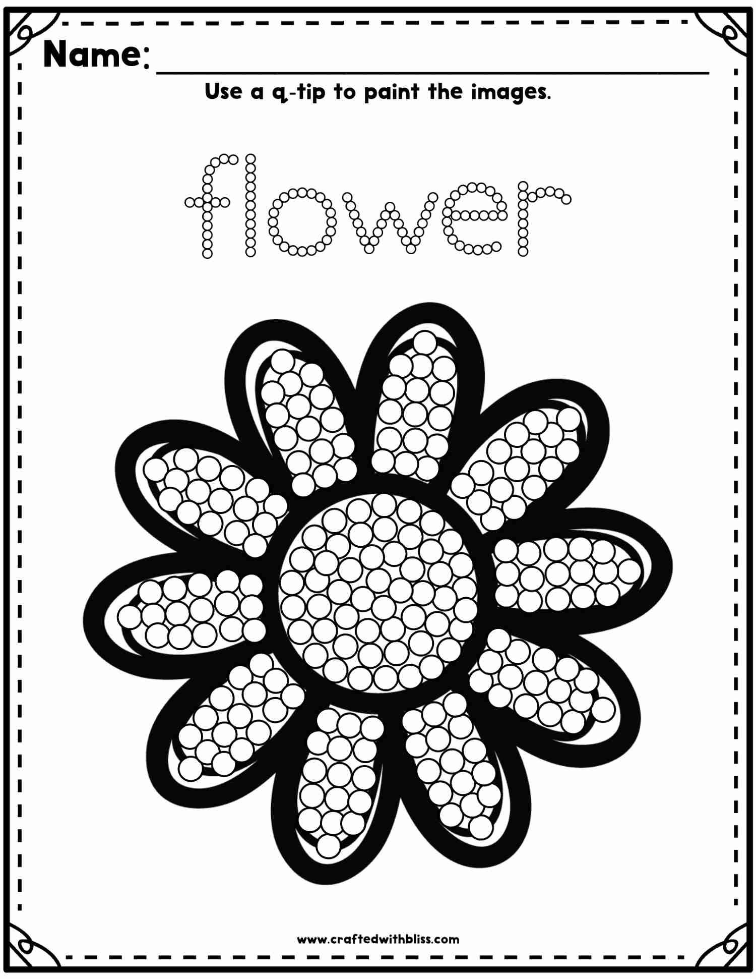 Spring Q-Tip Painting Activity Kit - Fine Motor Skills & Creativity Enhancer