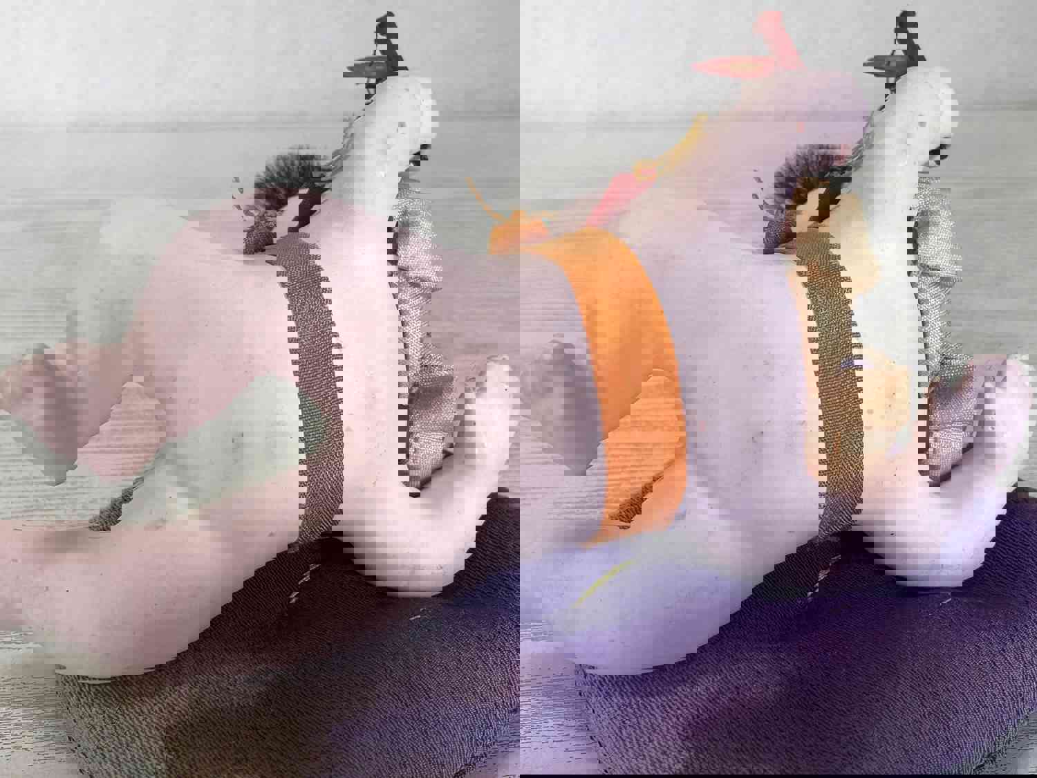 Y3578 NINGYO Crawling Baby Doll Toy Figure Figurine Japanese Vintage Antique