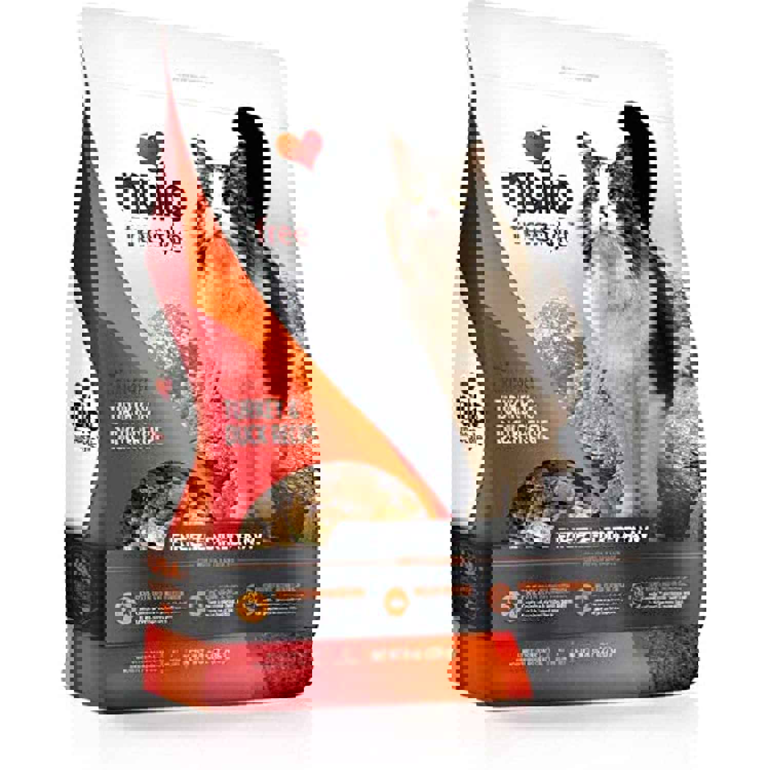 Nulo Freestyle Freeze-Dried Raw Cat Food, Turkey and Duck, 8 oz - Grain Free with Probiotics