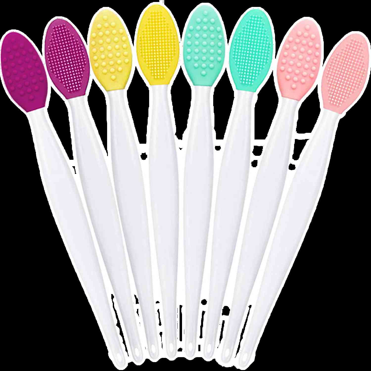 2 in 1 Double-Sided Silicone Lip Scrub Brush (4PCS) for Smoother Lips | Habbie Beauty