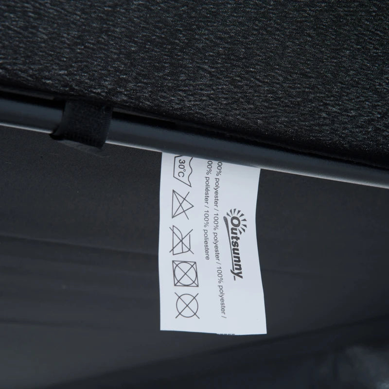 Outsunny 3-Person Porch Swing Bench with Stand & Adjustable Canopy, Armrests, Steel Frame for Outdoor, Garden, Patio, Porch & Poolside, Wine Red