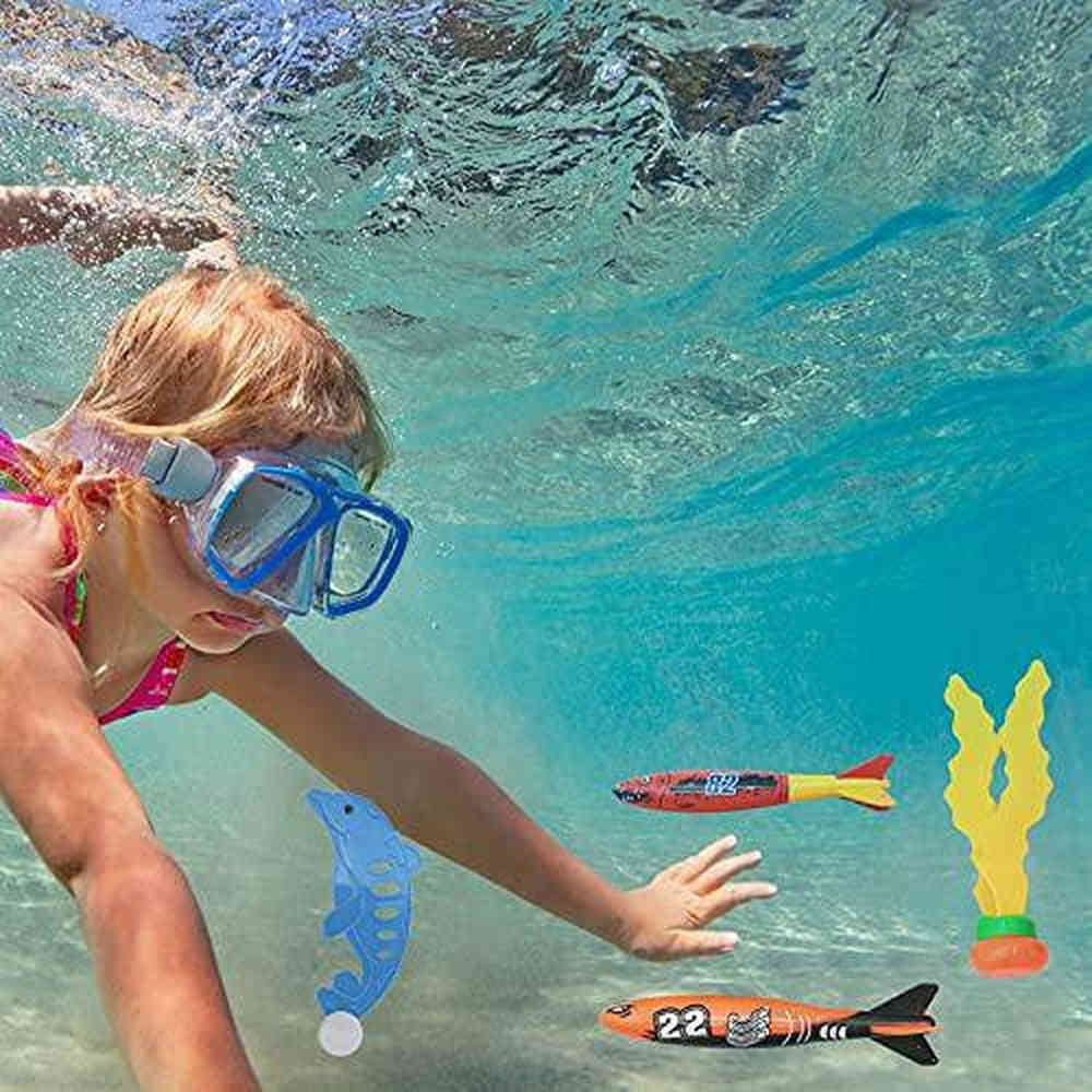 Diving Pool Toys Set for Kids - Underwater Swimming Training Toys with Easy Retrieval