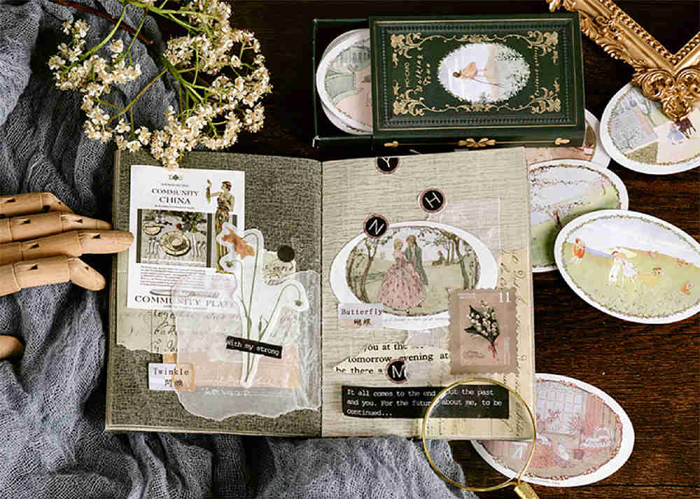 Vintage Flower Fairies Stickers Set - 50 Pack