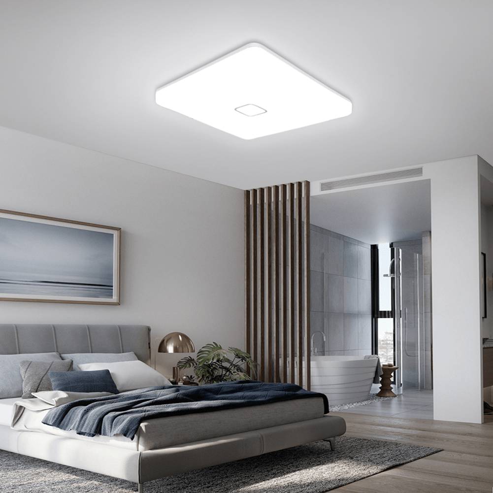 11 Inch Square LED Flush Mount Ceiling Light - 18W, 1800LM, 5000K, AC100-277V