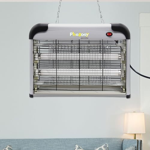 Phosooy Electric Bug Zapper, 2800V High Grid Indoor Mosquito Killer with 20W Lamps
