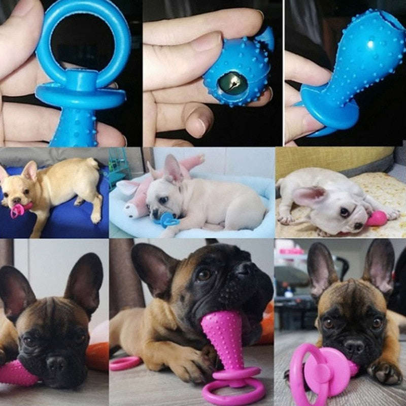 1PCS Rubber Chew Toy for Small Dogs - Teeth Cleaning & Training Pet Toy