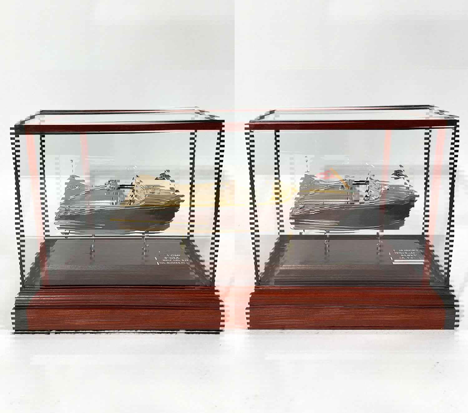 Cased Model Of A Chris Craft Cobra Speedboat by Charles S. Fox