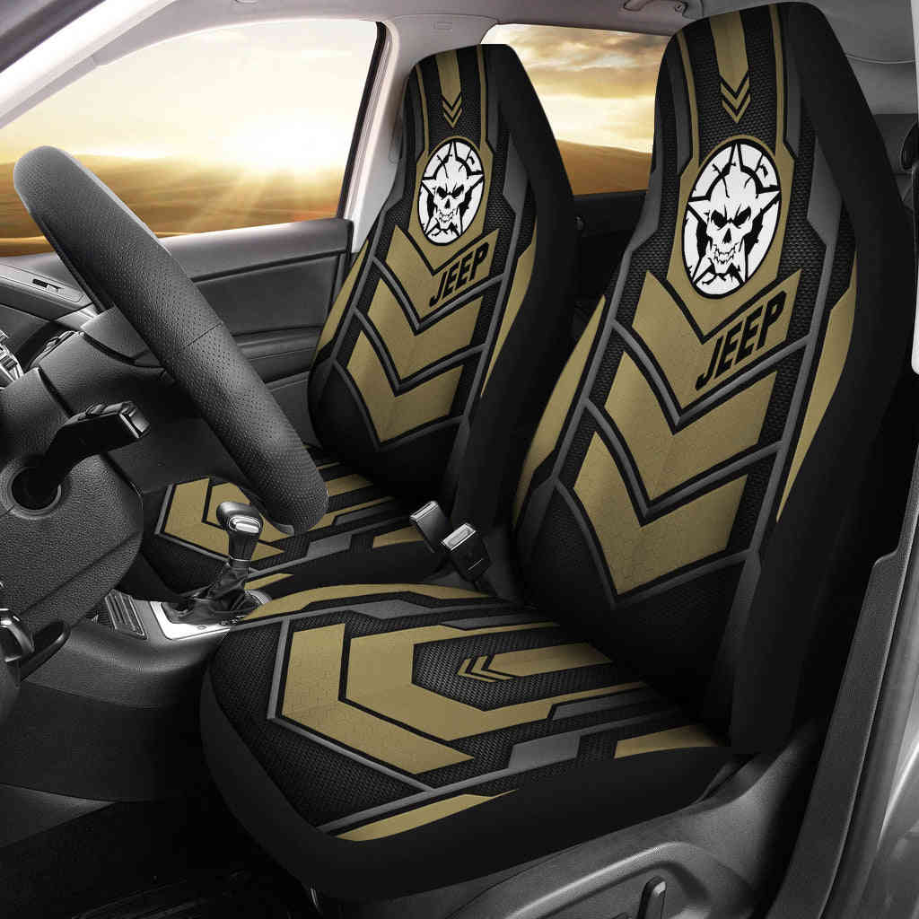 Jeep Skull Gobi Color Car Seat Covers - Premium Custom Fit Accessories