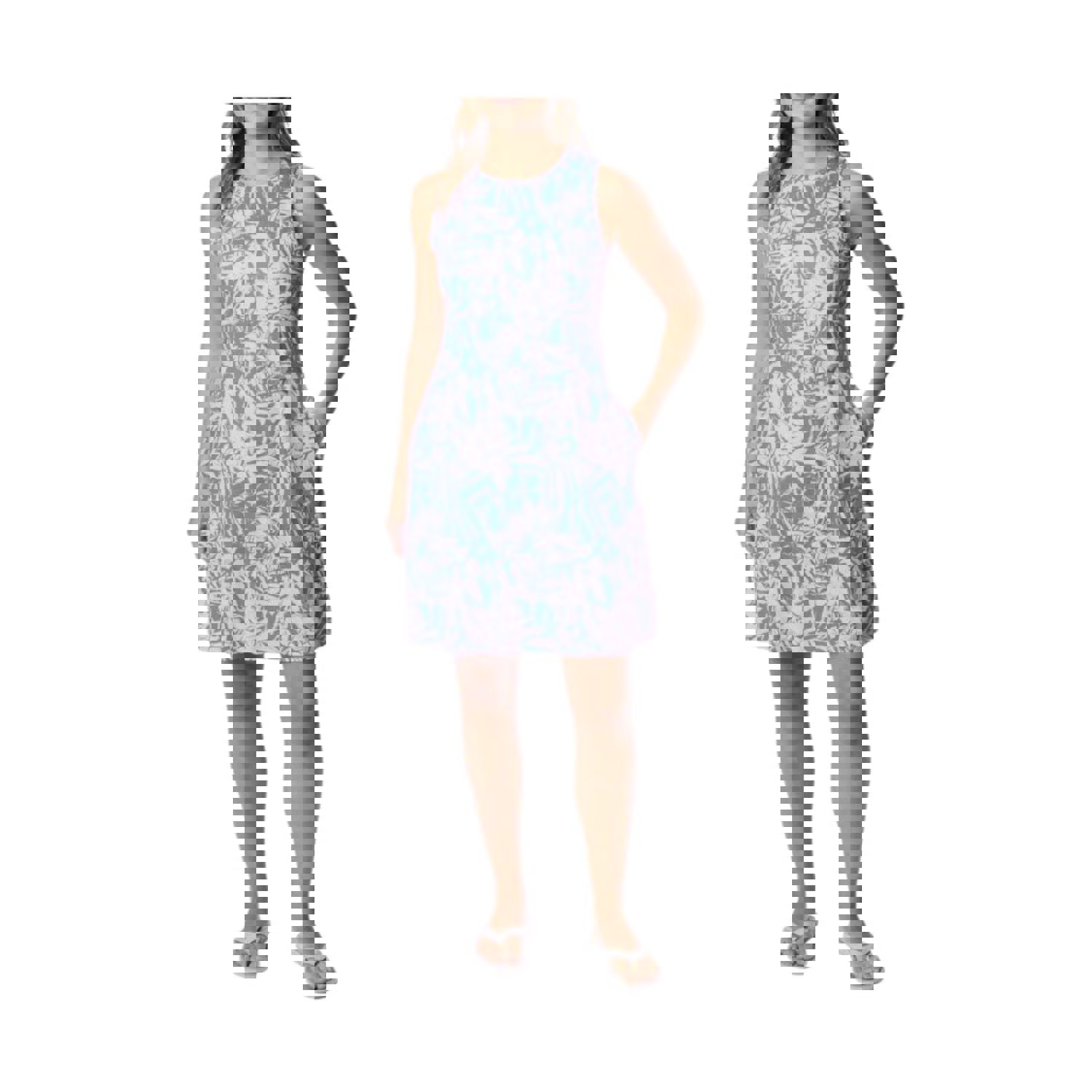 Columbia Women's PFG Freezer Tank Dress - Violet Sea Palmtropics