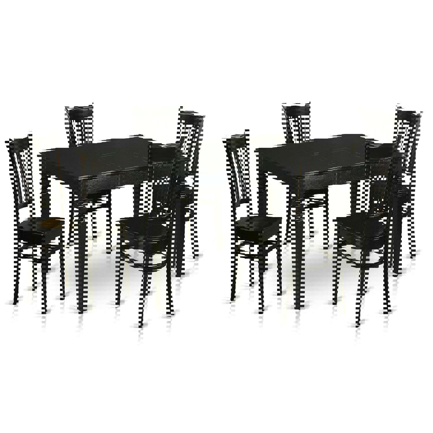 East West Furniture WEGR5-BLK-W 5 Piece Modern Dining Table Set with 4 Chairs, Black