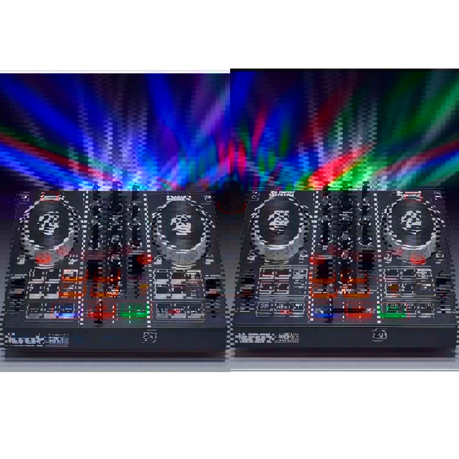 Numark PartyMix DJ Controller with Built-in Lightshow + HF125 Headphones