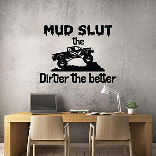 Trucks Vinyl Wall Sticker Wall Decal - Mud Dirtier the Better Monster Truck Toy Car