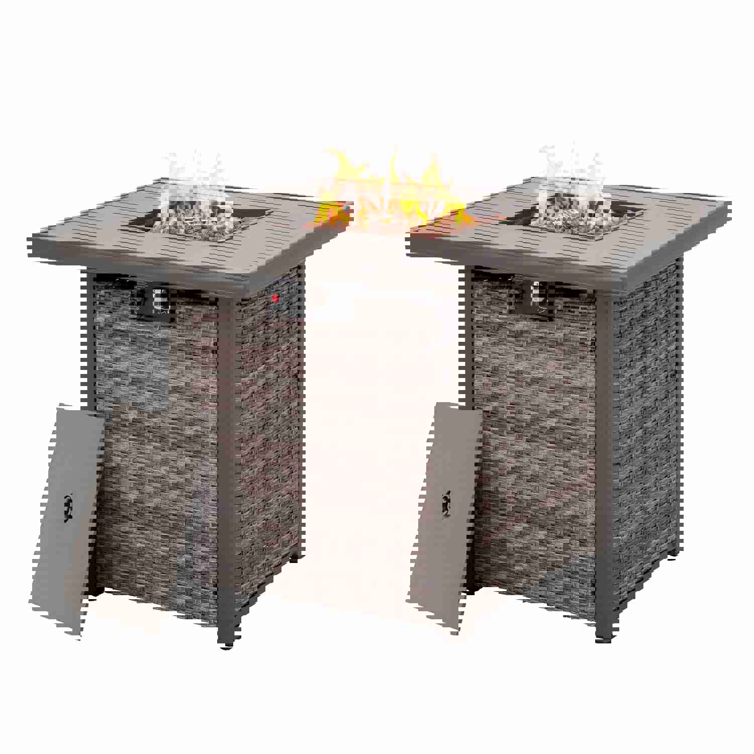 Outdoor 32 Inch 50,000 BTU Propane Gas Fire Pit Table with Cover