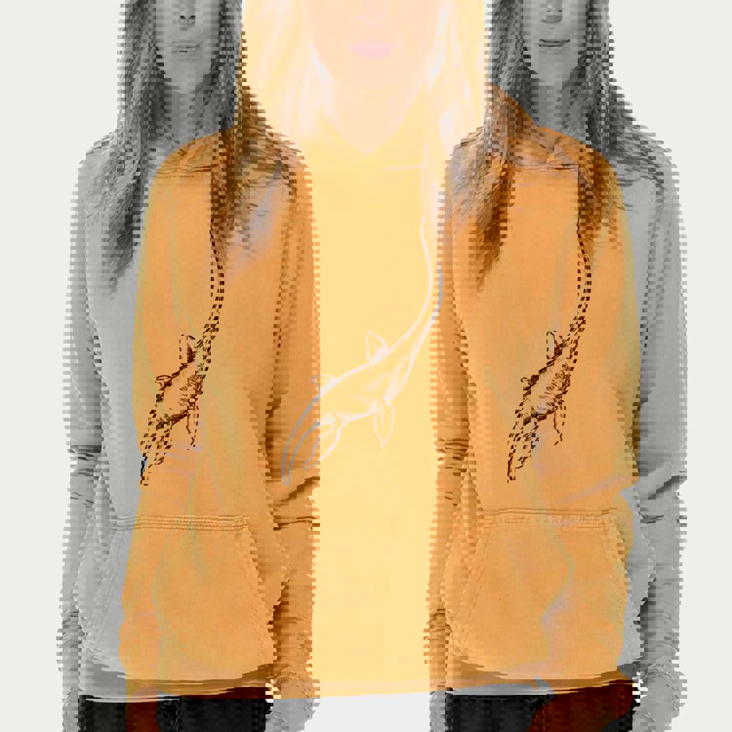 Plesiosaur - Plesiosaurus Dolichodeirus - Mid-Weight Unisex Vintage 100% Cotton Hoodie