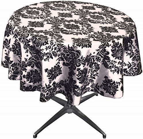 Candy Pink Taffeta Flocking Damask Table Rounds for Wedding and Special Events