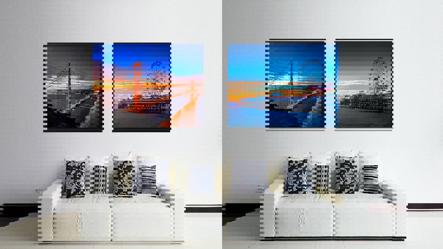 Golden Gate Bridge California Landscape Photo Canvas Print Wall Art