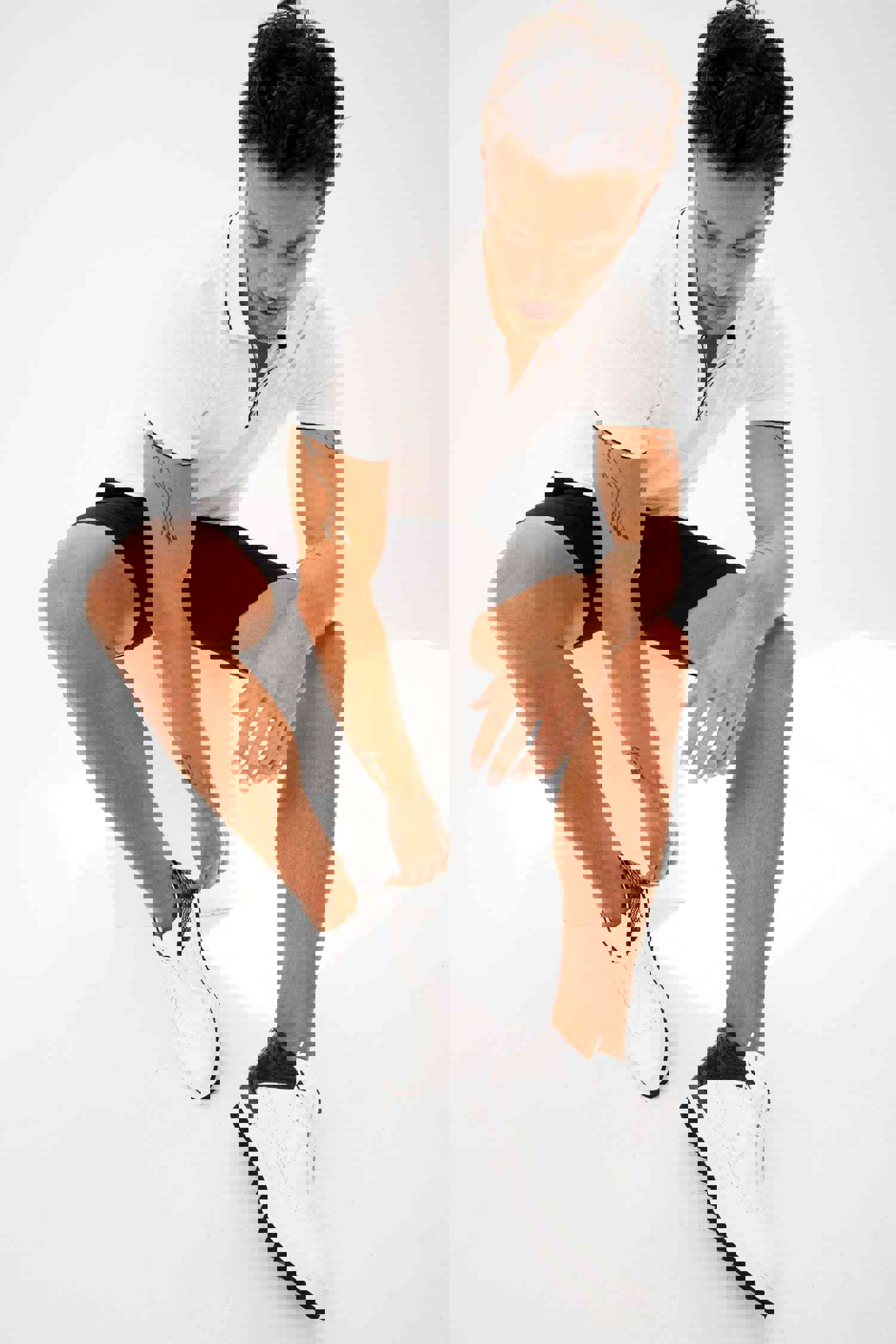 Kagan White Wingtip Chukka Men Sneaker Boot