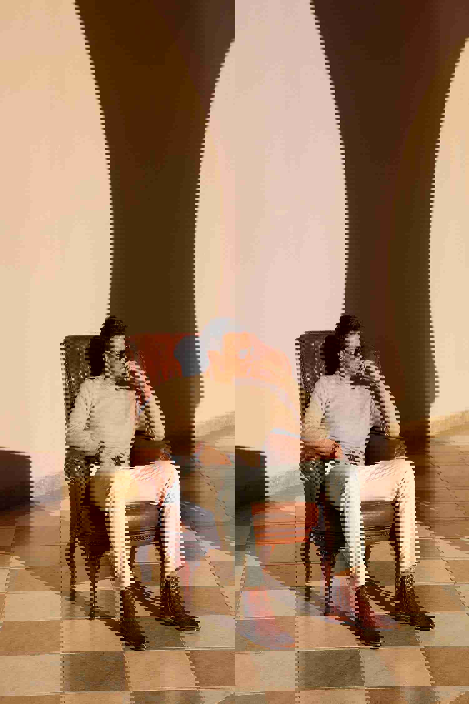 Morral Tan Handwoven Leather Cross Strap Buckle Zip-Up Men Boot