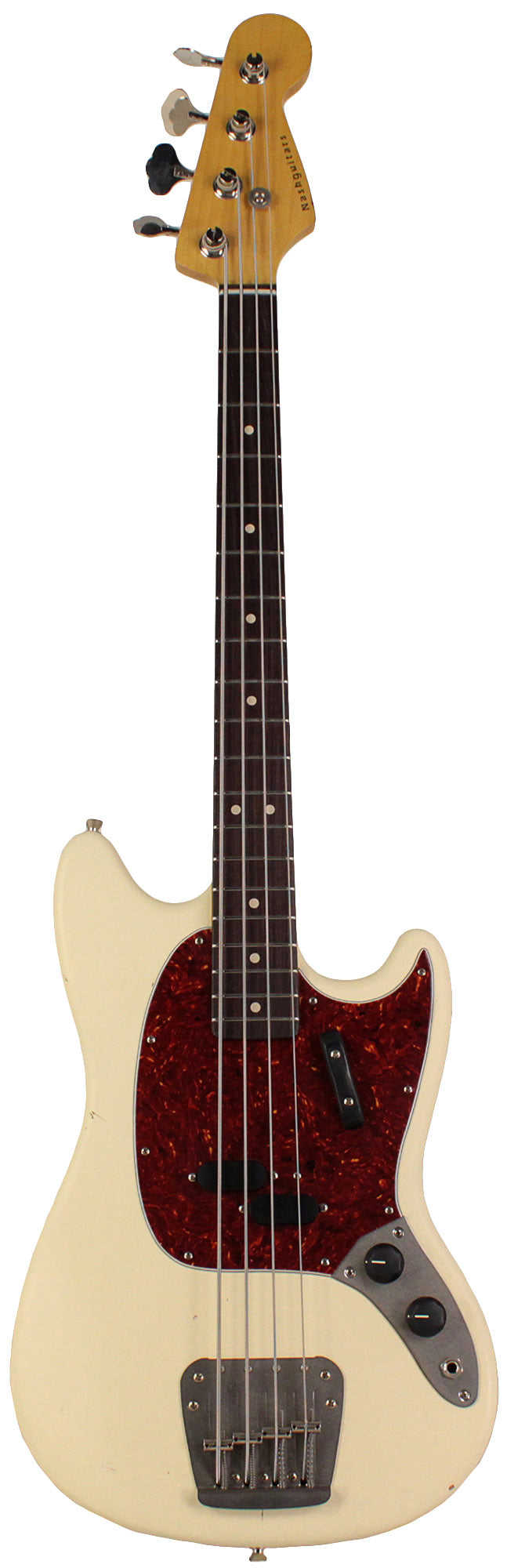 Nash MB-63 Bass Guitar, Olympic White, Light Aging