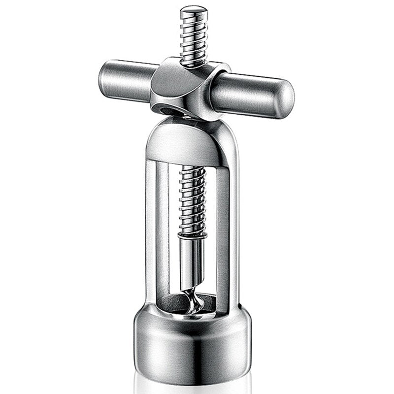 Zinc Alloy Vintage Wine Bottle Opener - Europe Red Corkscrew Leverage Design