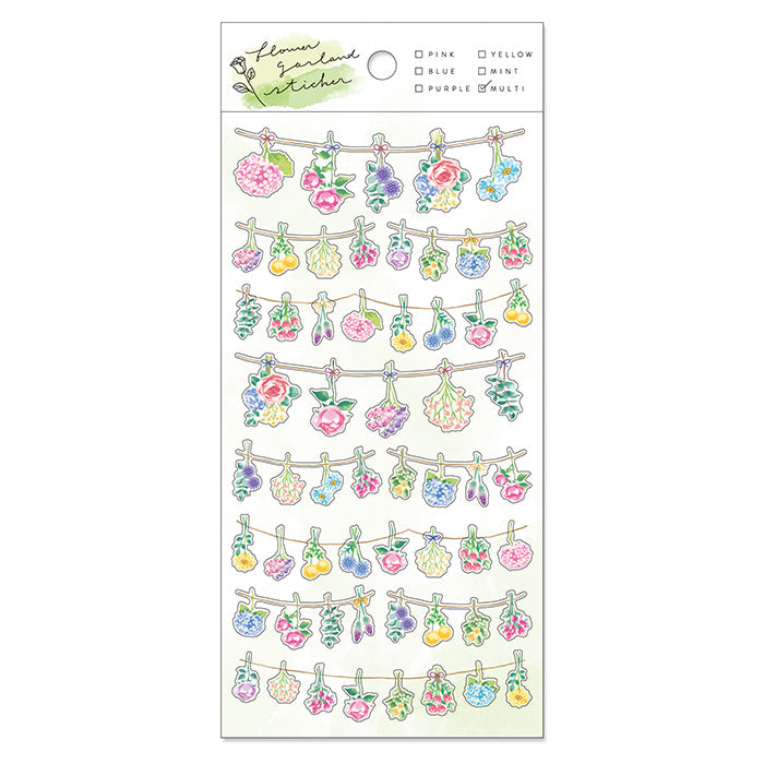 Flower Garland Sticker Multicolor Mind Wave