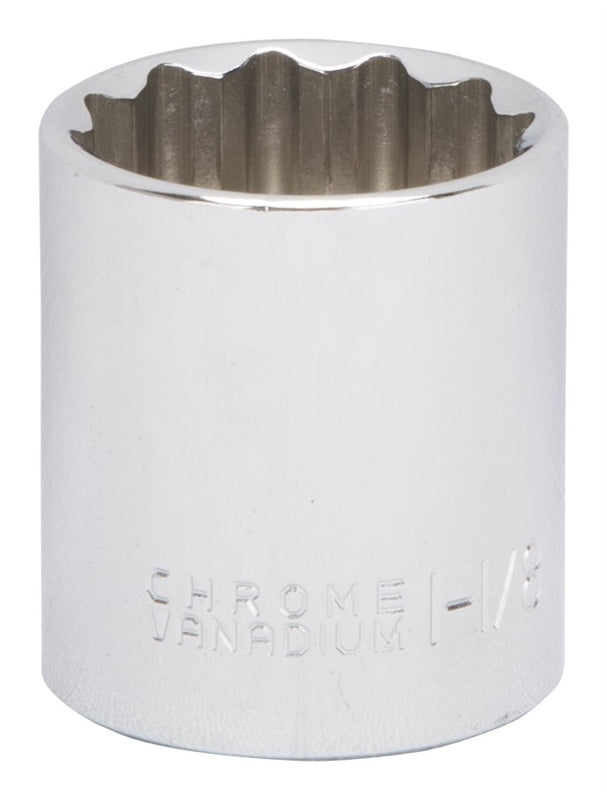 Vulcan MT6521736 Drive Socket, 1-1/8 in, 1/2 in Drive, 12-Point, Chrome Vanadium Steel