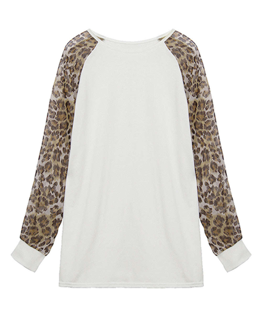 Women's Leopard Print Long Sleeve T-Shirt - Spring Autumn Blouse