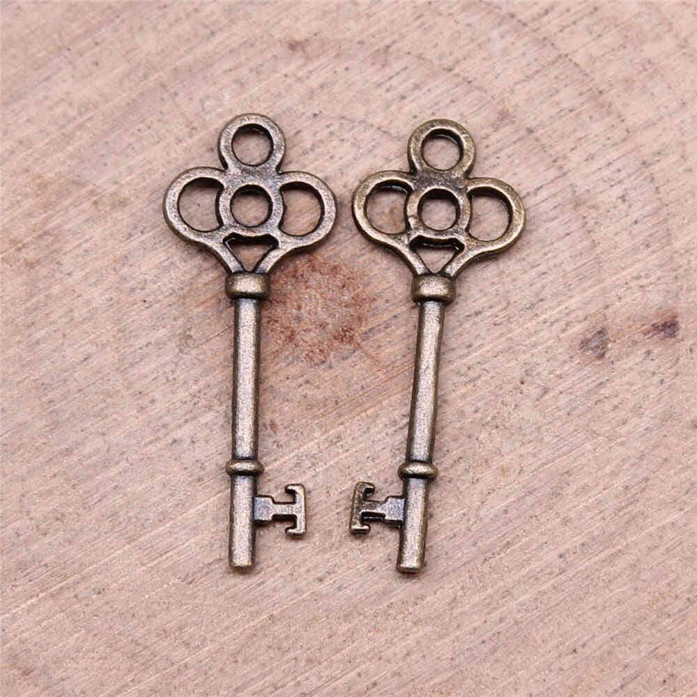WYSIWYG 40pcs Antique Silver Alloy Charms for DIY Jewelry Making