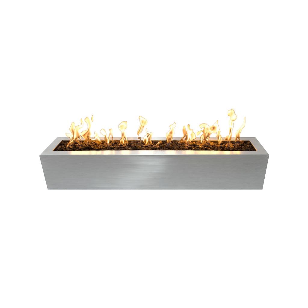 The Outdoor Plus 72 Eaves Copper & Corten Steel & Stainless Steel Rectangle Fire Pit