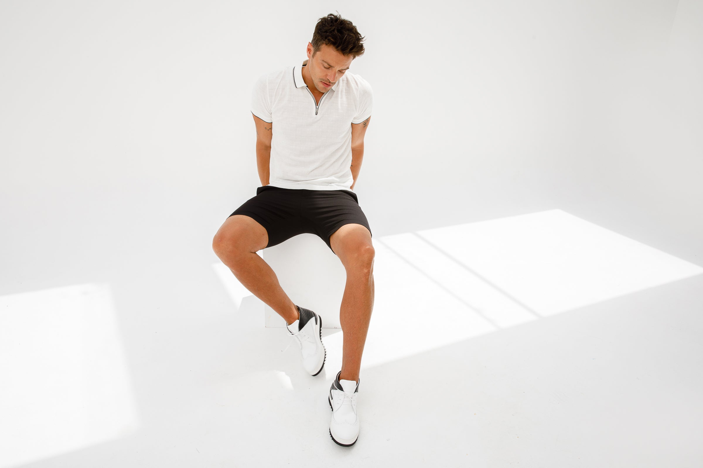 Kagan White Wingtip Chukka Men Sneaker Boot