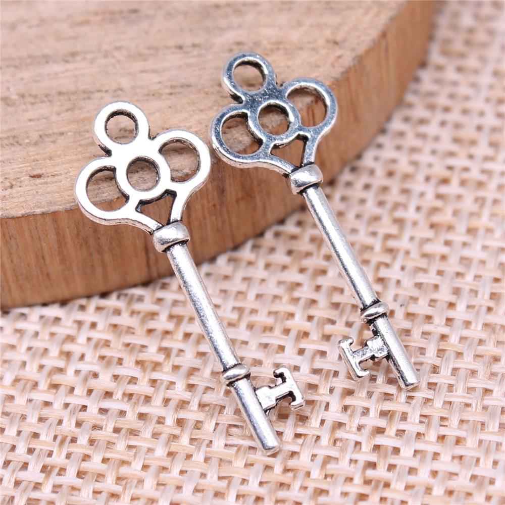 WYSIWYG 40pcs Antique Silver Alloy Charms for DIY Jewelry Making