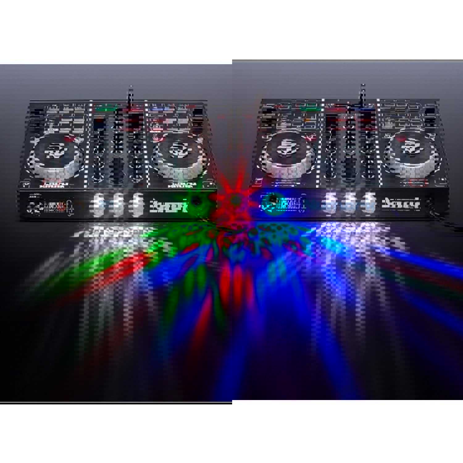 Numark PartyMix DJ Controller with Built-in Lightshow + HF125 Headphones