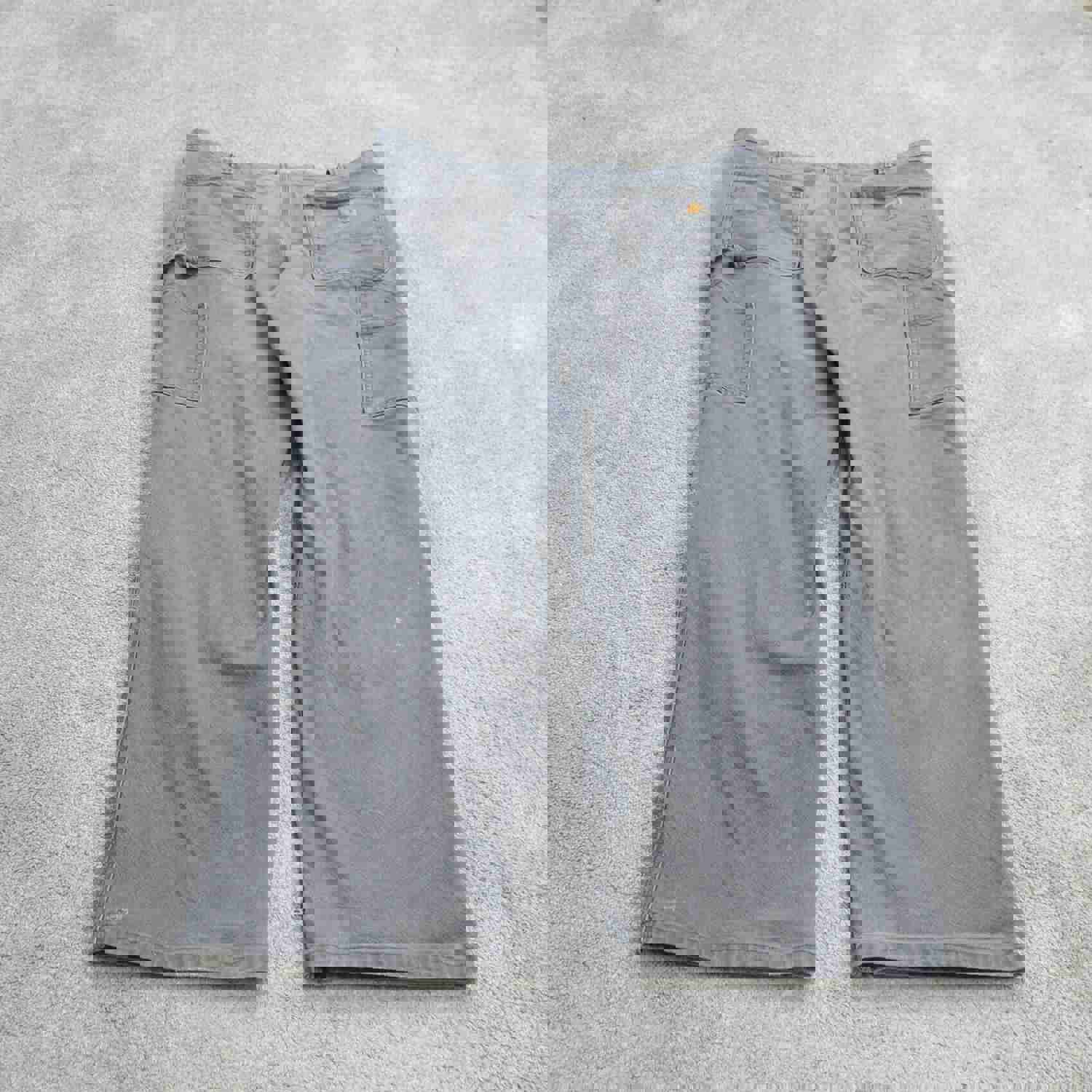 Carhartt Men's Relaxed Fit Straight Leg Jeans - Gray (W38XL32)