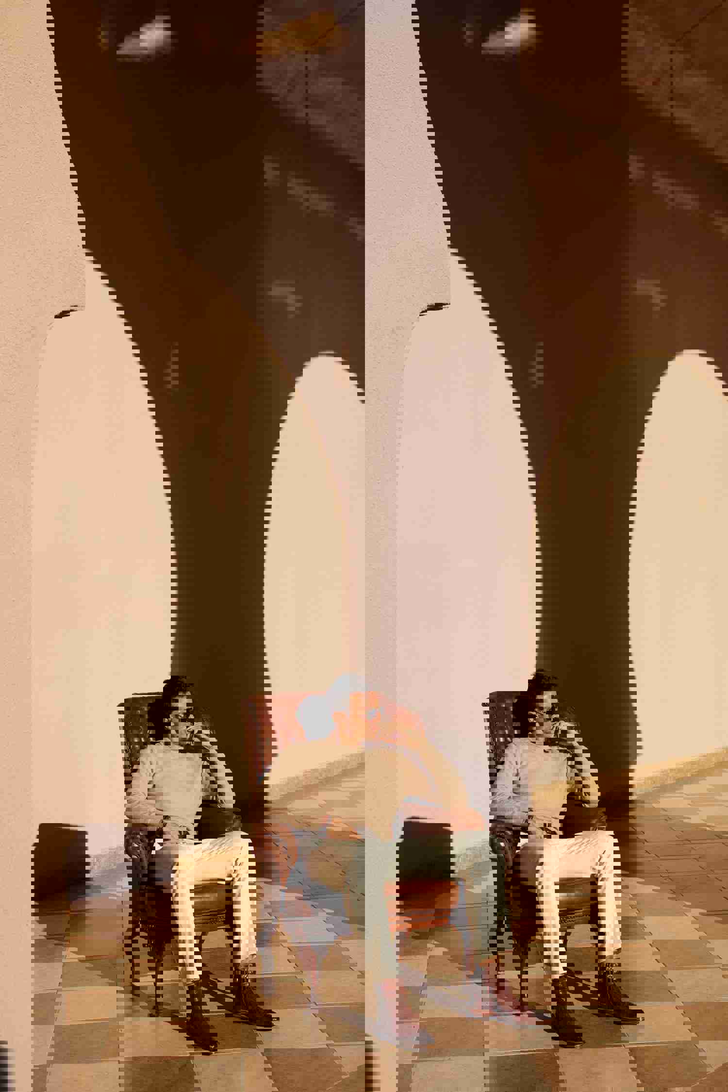 Morral Tan Handwoven Leather Cross Strap Buckle Zip-Up Men Boot