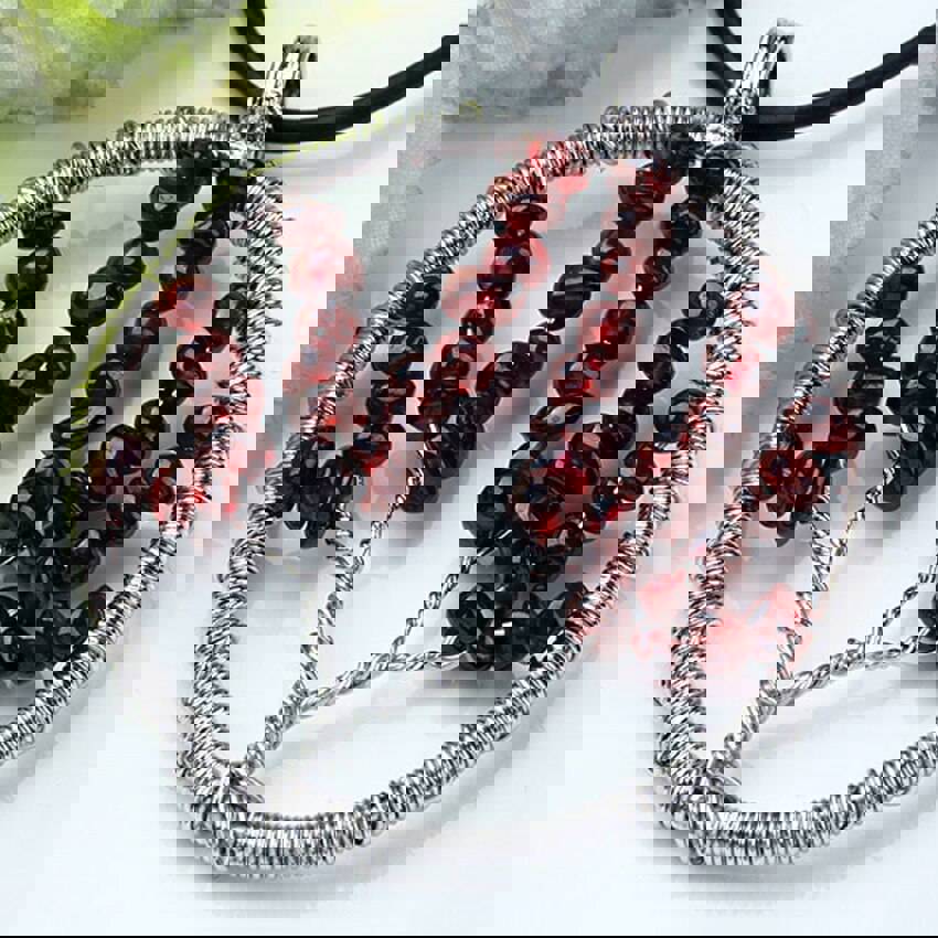 Natural Gnergy Gemstone Silver Plated Wire Wrapped Tree of Life Pendant Jewelry