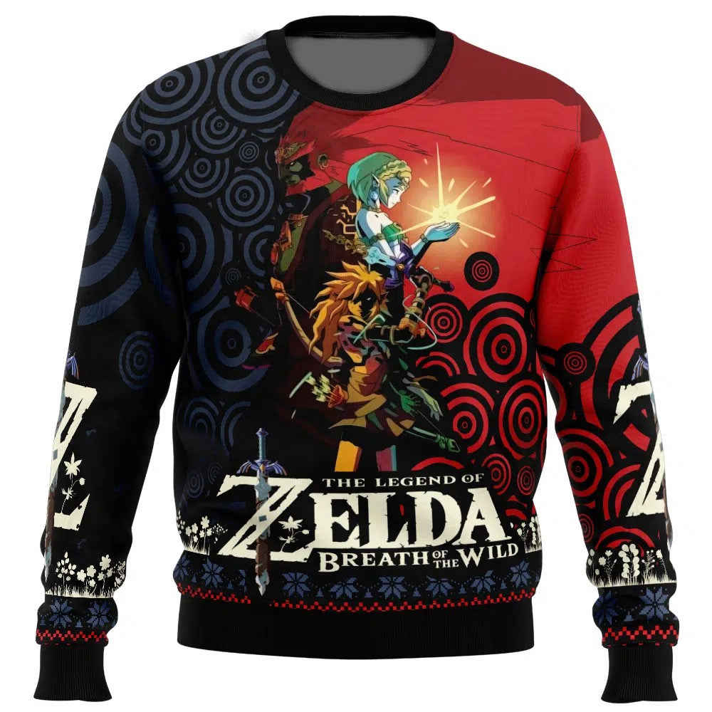 The Legend Of Zelda Sweatshirt - Link And Zelda Graphic Unisex Hoodie