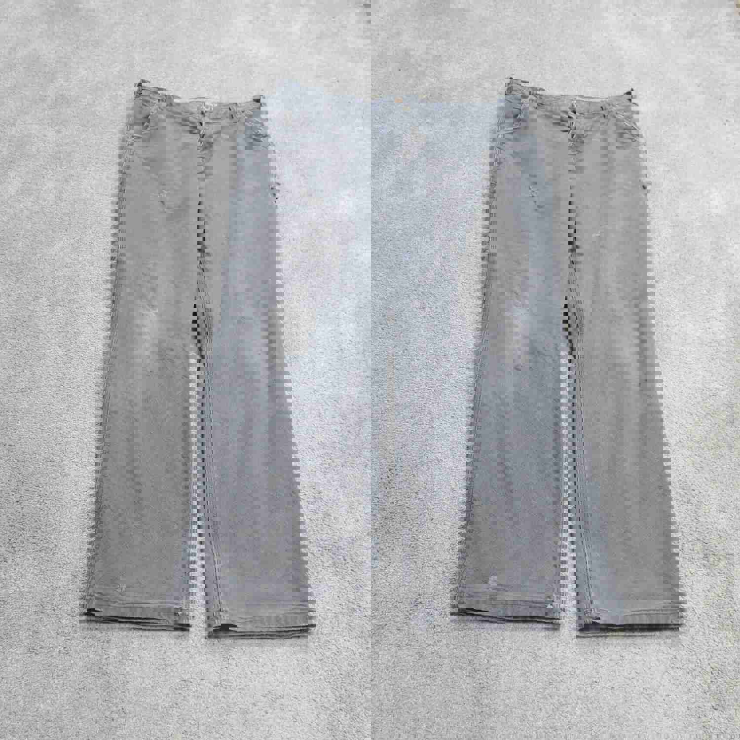 Carhartt Men's Relaxed Fit Straight Leg Jeans - Gray (W38XL32)