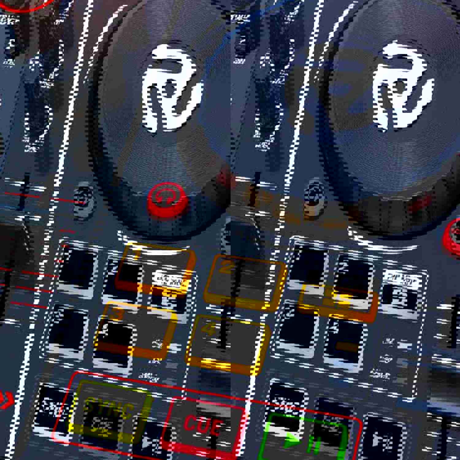 Numark PartyMix DJ Controller with Built-in Lightshow + HF125 Headphones