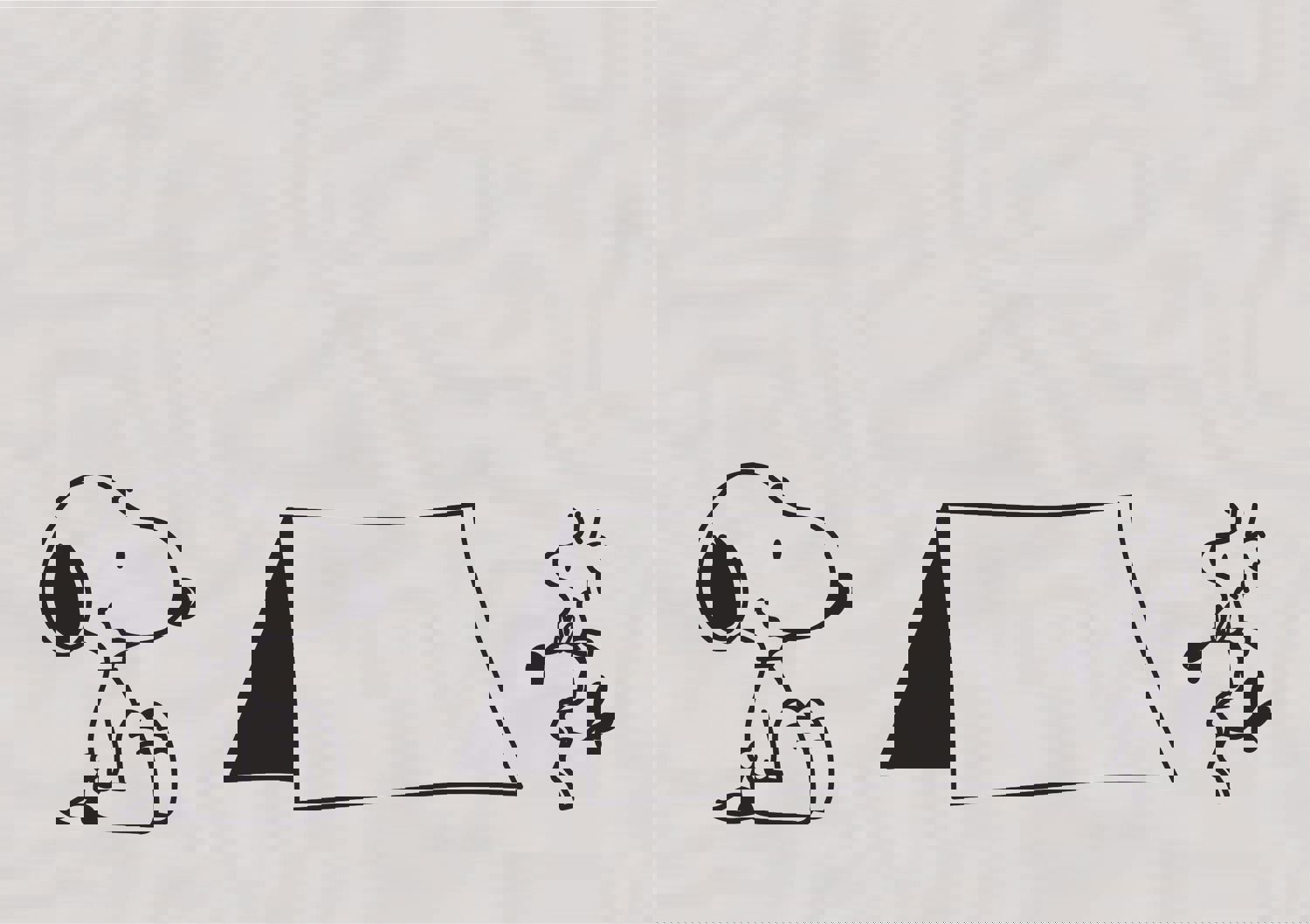 Snoopy Vinyl Wall Art Sticker Decal - Snoopy And Woodstock Camping