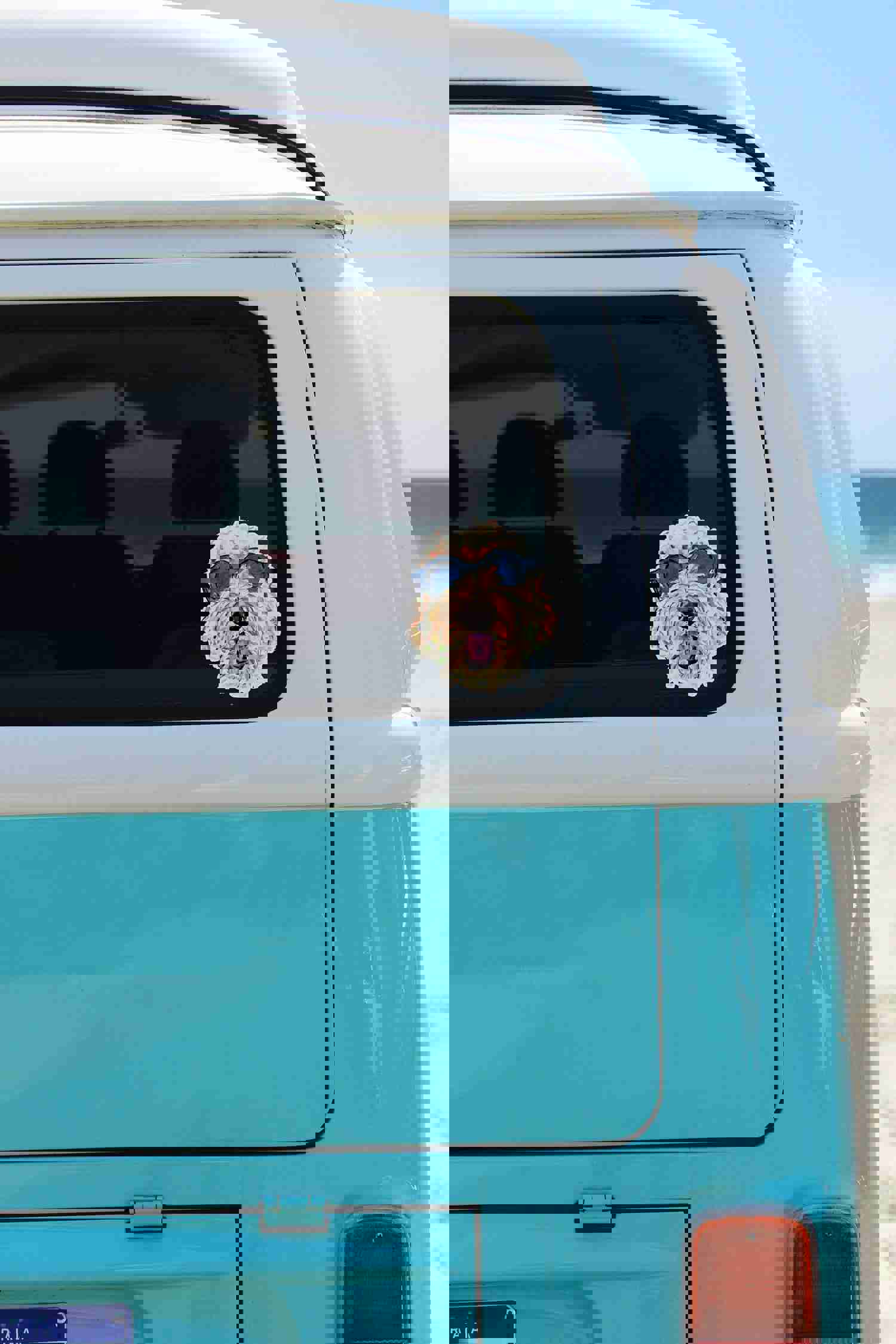 Goldendoodle Car Decal - Hand-Painted Watercolor Vinyl Sticker