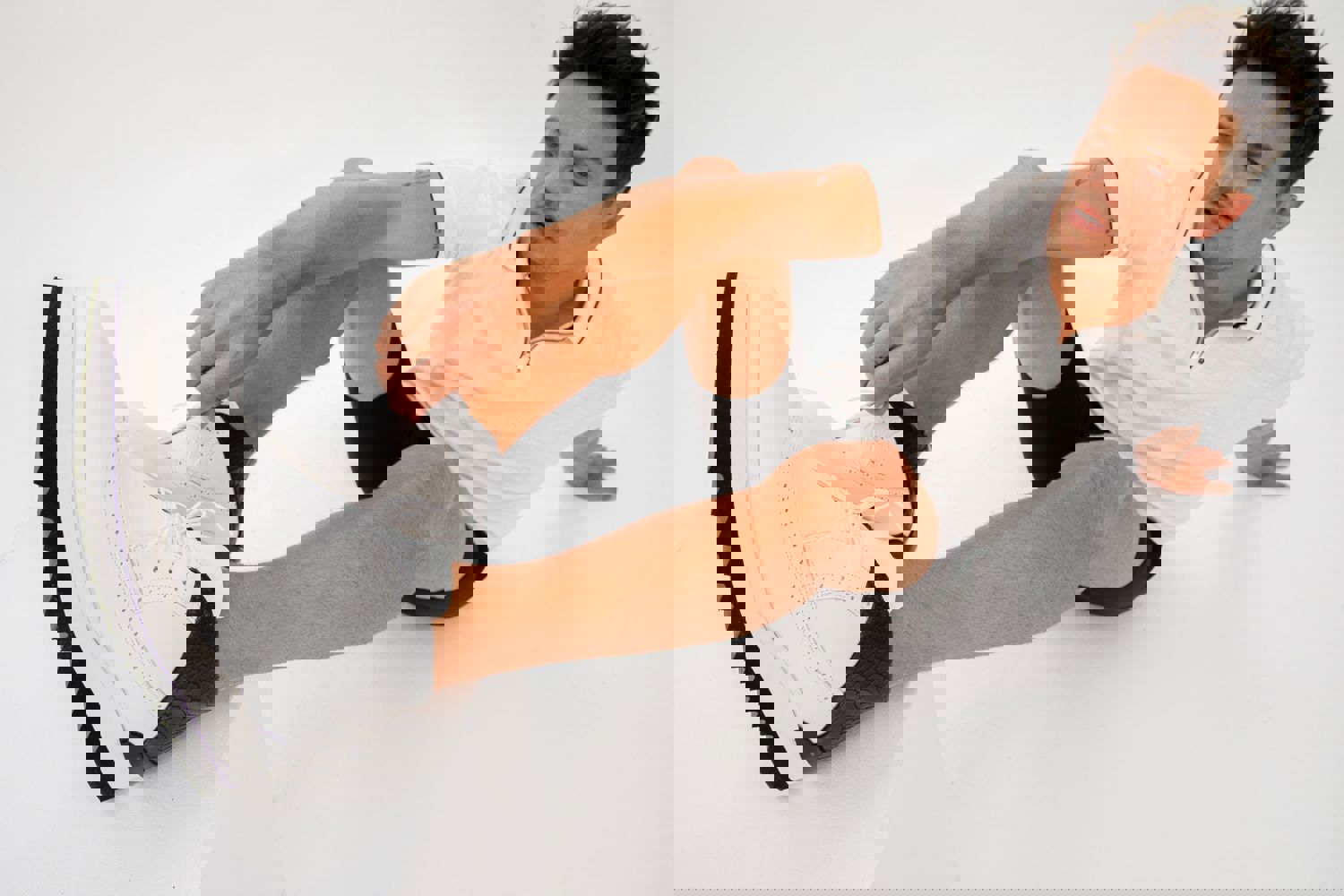 Kagan White Wingtip Chukka Men Sneaker Boot