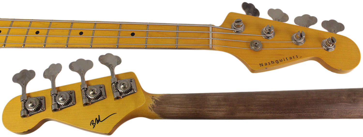 Nash PB-57 Bass Guitar - Mary Kaye White with Light Aging