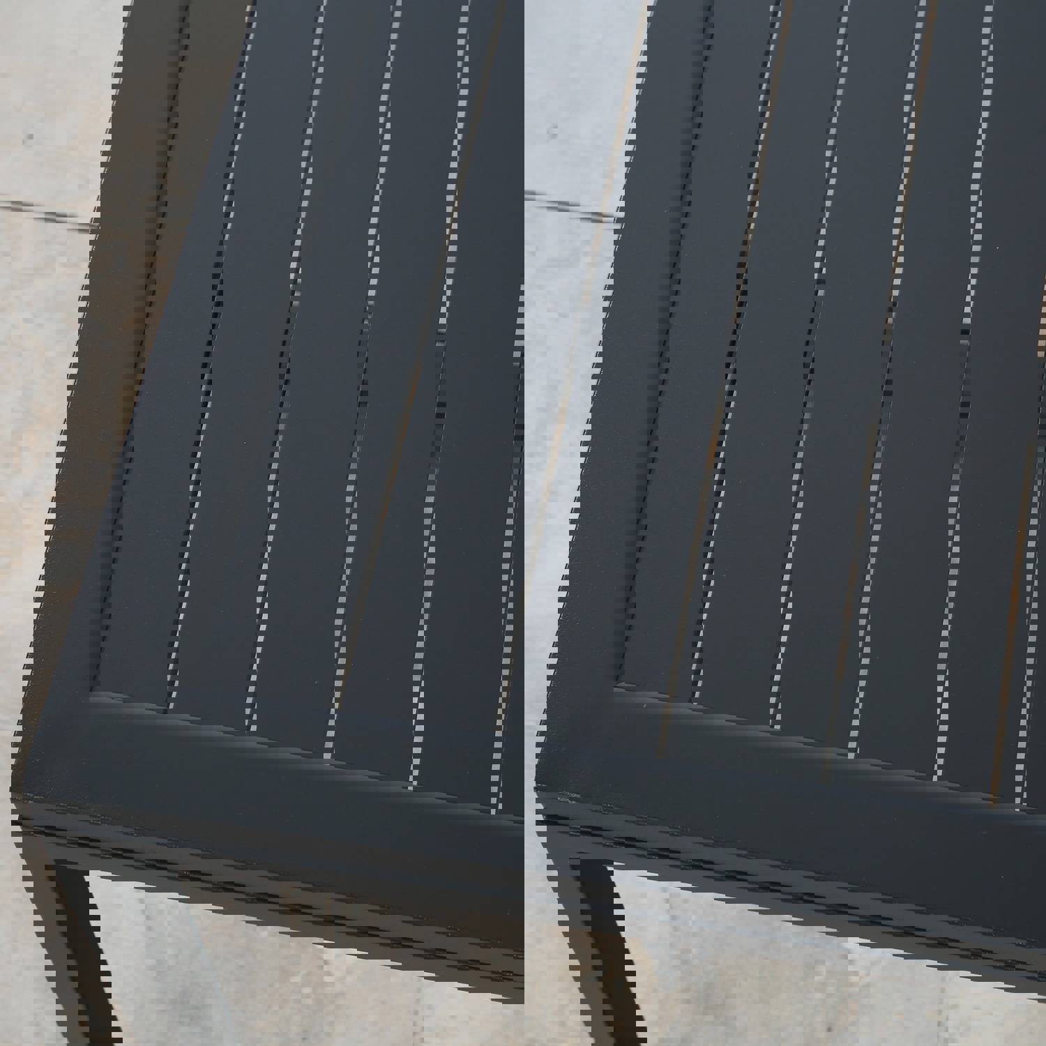 Patio Aluminum Side Table Outdoor Indoor Square End Table, Dark Grey